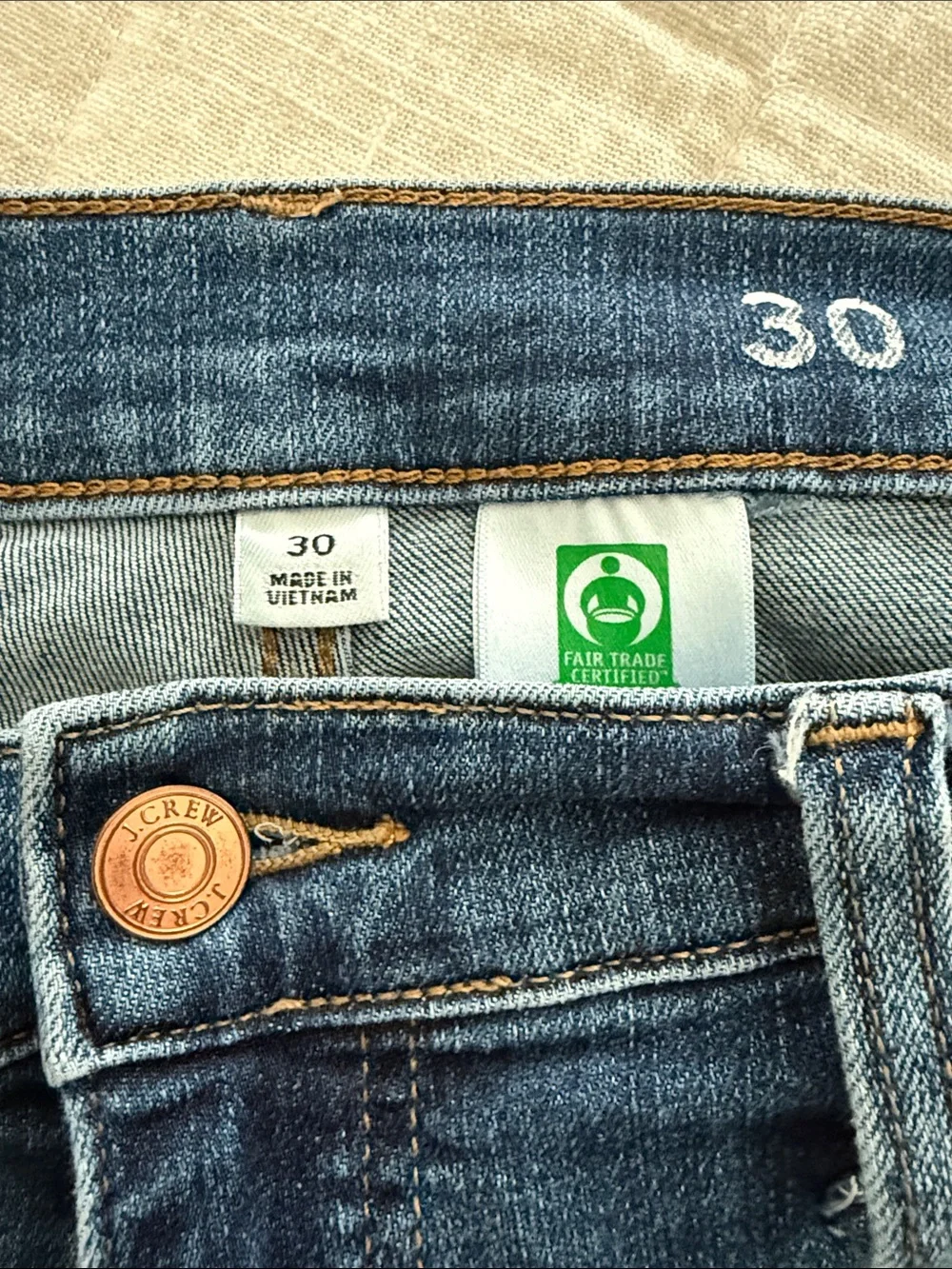 J Crew vintage slim straight size 30
